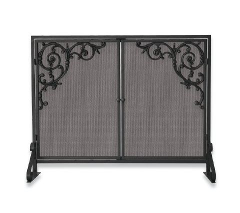 Uniflame Single Panel Olde World Iron Screen with Doors & Cast Scr