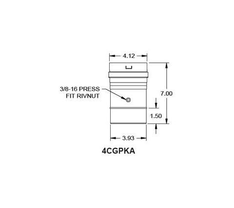 Metal-Fab Corr/Guard 4" D Patterson-Kelly Adapter - Value - 4CGVPKA