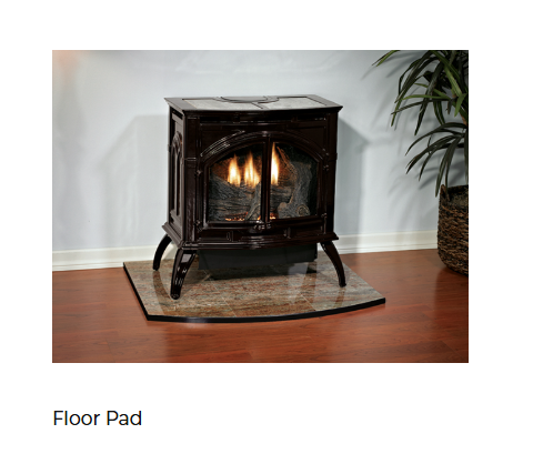 White Mountain Hearth Spirit Direct-Vent Small Steel Stove - Floor Pad