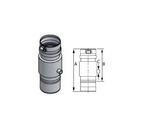 M&G DuraVent 10'' FasNSeal Universal Condensate Drain - FSUCD10 // FSUCD10