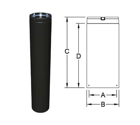 Selkirk 8 Ultimate StovePipe USP 36 Length Pipe - 278036 - 8USP-L36