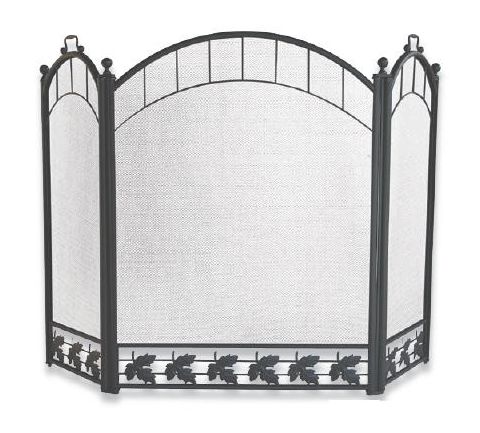 Uniflame 3 Fold Black Bottom Leaf Screen - S-1034