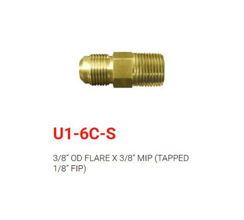 Skytech 3/8 Flare x 3/8 Male Fitting - U1-6C-S