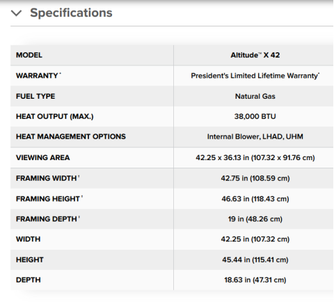 Altitude X Specs 42