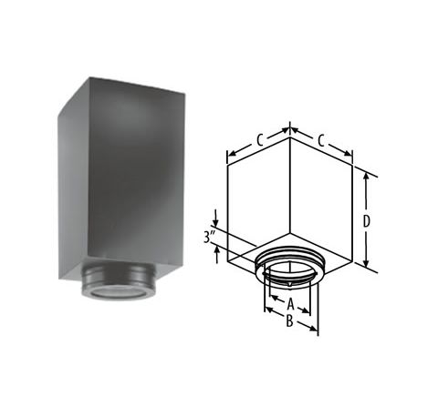 M&G DuraVent 5'' DuraTech 36'' Square Ceiling Support Box - 9338C // 5DT-CS36