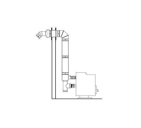 Selkirk 4x6 Direct-Temp Up and Out Horizontal Termination Kit - 4DT-UPPHKB