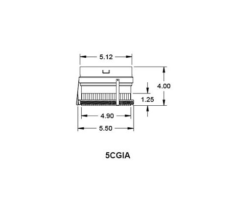 Metal-Fab Corr/Guard 5" D Inside Collar Adapter - 5CGIA