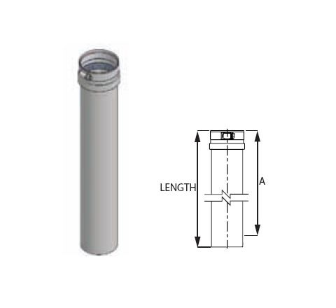 M&G DuraVent 12'' FasNSeal 36'' Adjustable Vent Length - FSAVL36-12 // FSAVL36-12