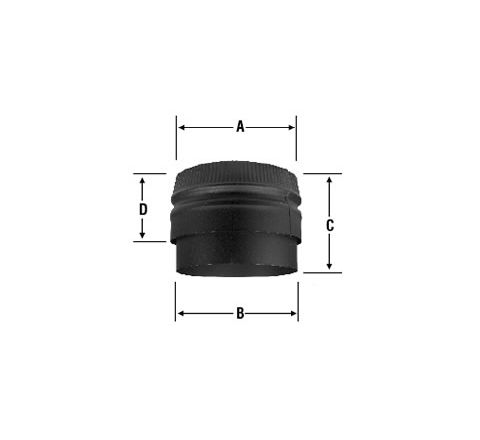 Selkirk 8" DSP Flush Stove Adaptor - 268249 - DSP8FSA-1