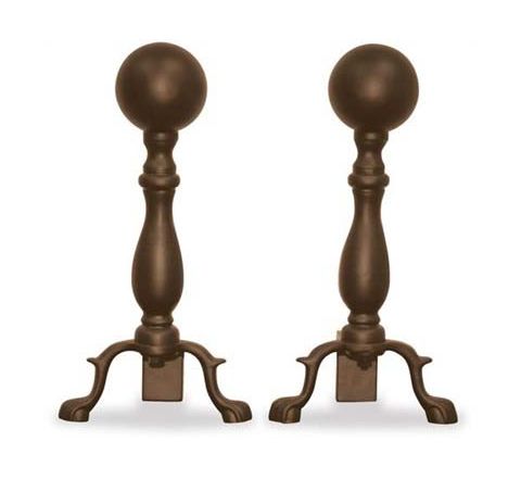 Uniflame Bronze Ball Andirons - A-5817