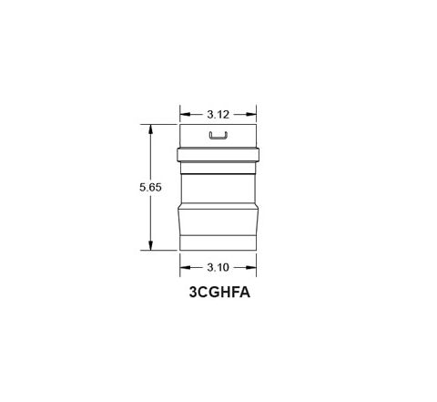 Metal-Fab Corr/Guard 3" D Thermal Solutions Adapter - Value - 3CGVHFA