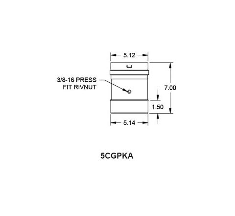 Metal-Fab Corr/Guard 5" D Patterson-Kelly Adapter - Value - 5CGVPKA