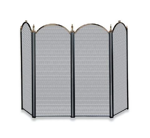 Uniflame 4 Fold Antique Brass/Black Screen (S-5118) - S41010AK