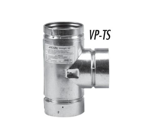 Selkirk 3" VP Pellet Pipe Tee with Tee Cap - 243100 - 3VP-TS