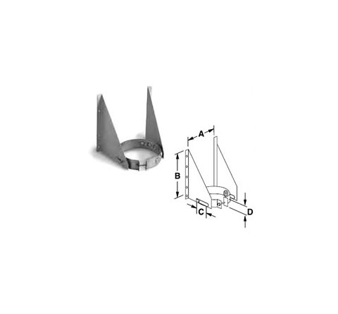 Security Chimneys 7'' Secure Temp ASHT Offset Support / Wall Support - 7SO