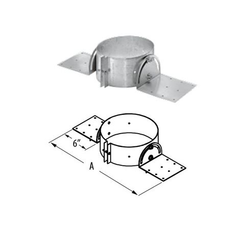 M&G DuraVent 6'' and 8" DuraTech Adjustable Roof Support - 6DT-ARS