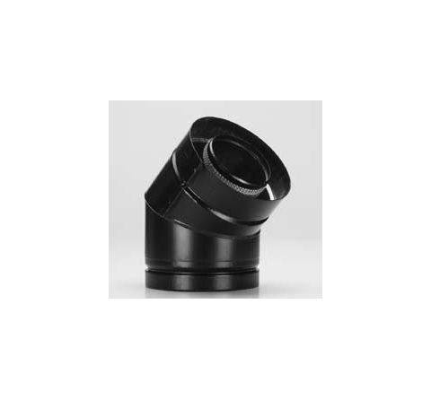 Selkirk 5x8 Direct-Temp 45 Degree Elbow - Black - 5DT-EL45B