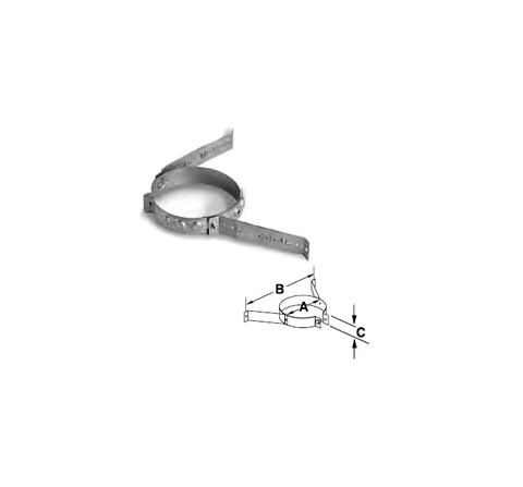 Security Chimneys 6'' Secure Temp ASHT Universal Wall Band - 6BM