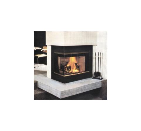 Vantage Hearth 36" Corner Glass Doors - Platinum - DCGL36C