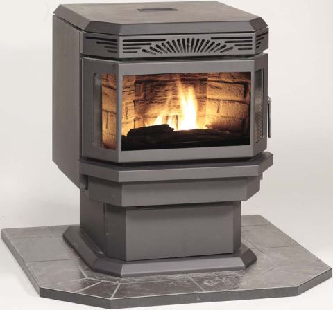 Hudson River Saranac Freestanding Pellet Stove - HRSPSBFS