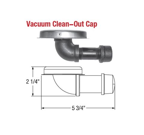 Selkirk 3 Ultimate Pellet Pipe Vacuum Cleanout Cap - 823024 - 3UPP-VCC