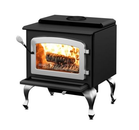 Drolet Escape 1800 EPA Wood Stove with Nickel Door and Legs - DB03113
