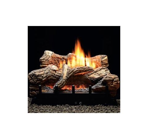 White Mountain Hearth 18" Flint Hill 5-Piece Ceramic Fiber Gas Log Set with Burner - SKU: VFDR18LBP
