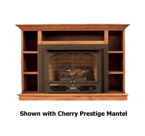 Buck Stove Model 384 Vent-Free Gas Unit with Mantel