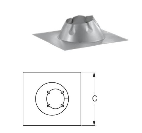 M&G DuraVent 8'' DuraPlus Flat Roof Flashing - 9251V // 8DP-FF