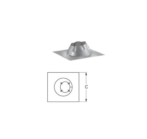 M&G DuraVent 7'' DuraPlus Flat Roof Flashing - 9151V // 7DP-FF