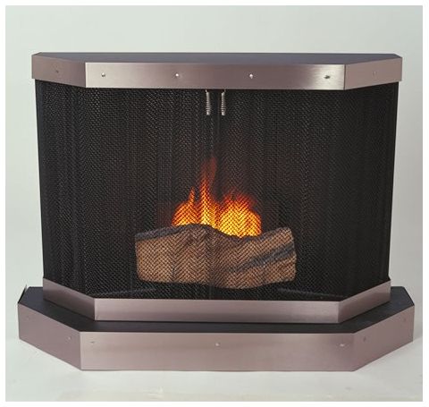 Sunjel Oakland Brushed Nickel Trim Gel Fireplace - Oakland-Nickel