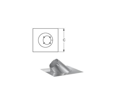 M&G DuraVent 7'' DuraPlus Roof Flashing 19/12-24/12 - 9152V // 7DP-F24