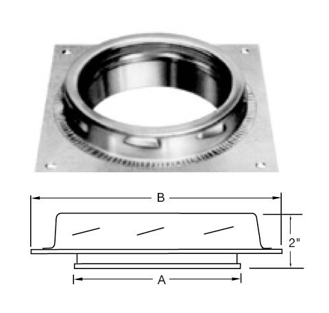 Selkirk MetalBest 8" Ultra-Temp Anchor Plate - 8T-AP