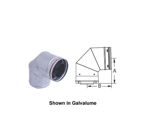 DuraVent 3x5 CVS 90 Degree Elbow - 35CVS-E90