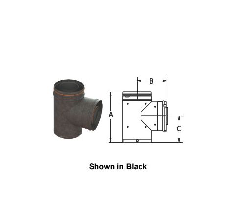 DuraVent 3x5 CVS Tee with Clean-Out - 35CVS-T