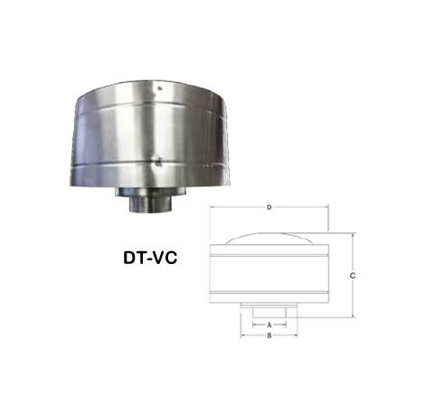 Selkirk 4x6 Direct-Temp High Wind Vertical Cap - 1604802 - 4DT-VC
