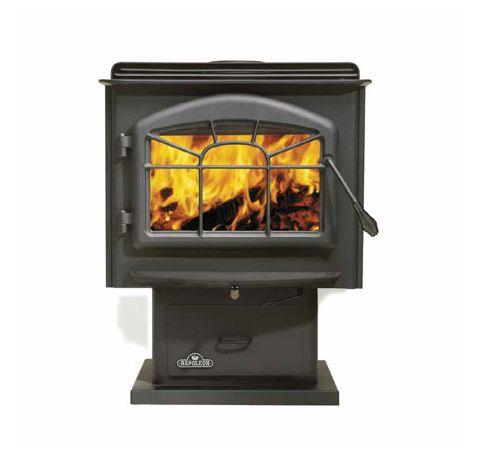 Napoleon 1100 Black Pedestal Wood Burning Stove - 1100M
