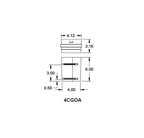 Metal-Fab Corr/Guard 4" D Outside Collar Adapter - 4CGOA