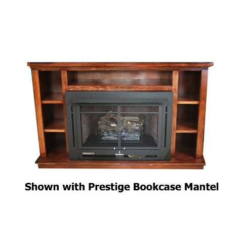 Buck Stove Model 34 Manhattan 34ZC Old Town Red Gas Fireplace - SKU: NV 344EBMAN