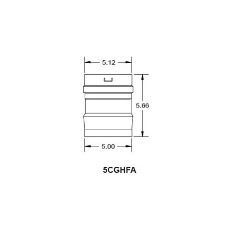 Metal-Fab Corr/Guard 5" D Thermal Solutions Adapter - Value - 5CGVHFA