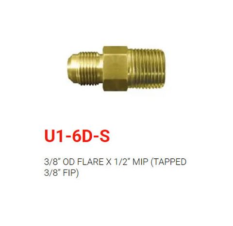 Skytech 3/8 Flare x 1/2 MIP - U1-6D-S