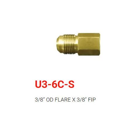 Skytech 3/8 Flarex3/8 FIPSteel Fitting - U3-6C-S