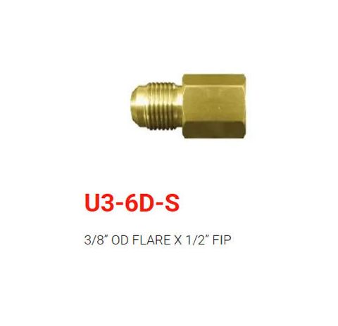 Skytech U3-6D-S (3/8 flare to 1/2 FIP) - U3-6D-S