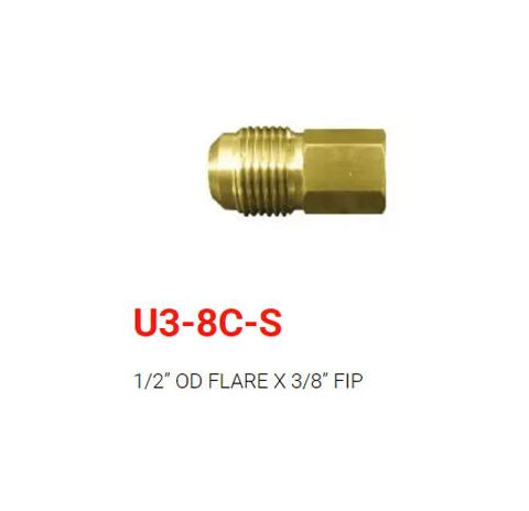 Skytech 1/2 OD Flare  x 3/8 FIP - U3-8C-S