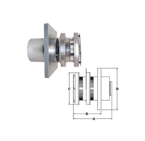 Selkirk 5x8 Direct-Temp Round Horizontal Cap - 2003950 - 5DT-HCR