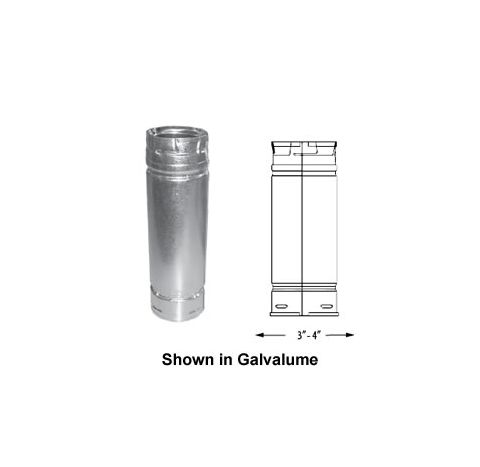 DuraVent 3 PelletVent 6 Straight Length Pipe - Black - 3PVL-06B