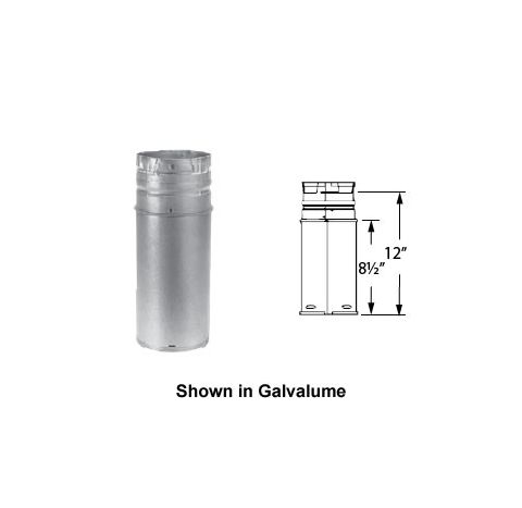 DuraVent 4 PelletVent 12 Adjustable Length Pipe - Black - 4PVL-A12B