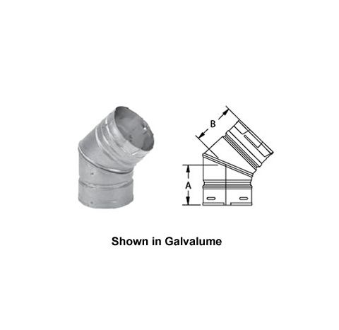 DuraVent 3 PelletVent 45 Degree Elbow - 3PVL-E45
