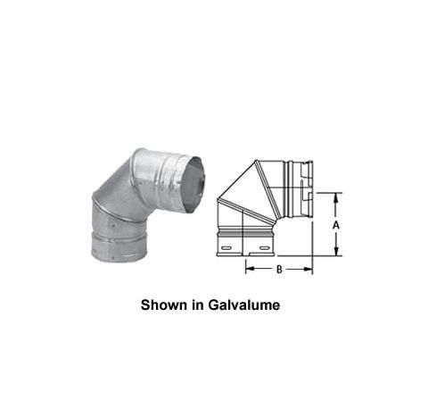 DuraVent 4 PelletVent 90 Degree Elbow - 4PVL-E90