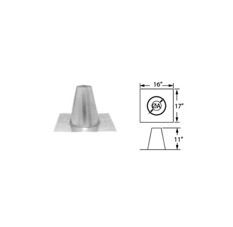 DuraVent 3 PelletVent Tall Cone Roof Flashing - 3PVL-FF